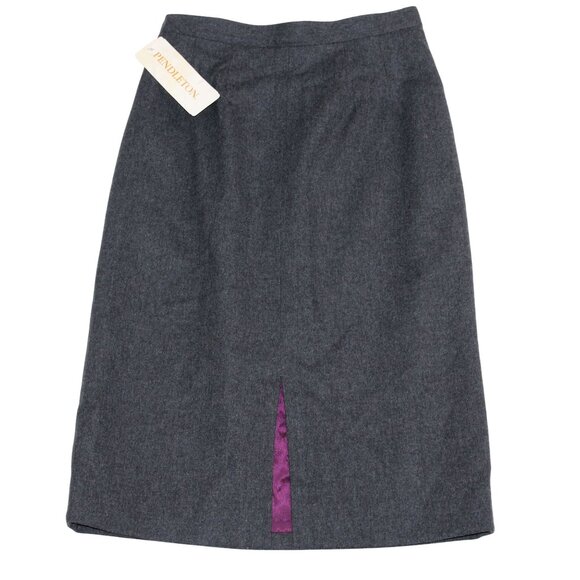 NWT Pendleton Womens Size 12 Modest A-Line Skirt Gray 100% Wool Everyday Wear - Picture 2 of 11